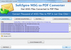 software - Convert multiple Outlook Messages to PDF 5.12 screenshot