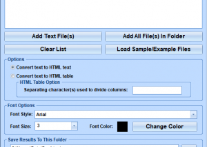 Convert Multiple Text Files To HTML Files Software screenshot