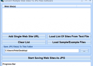 software - Convert Multiple Web Sites To JPG Files Software 7.0 screenshot