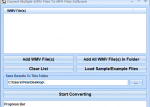 software - Convert Multiple WMV Files To MP4 Files Software 7.0 screenshot