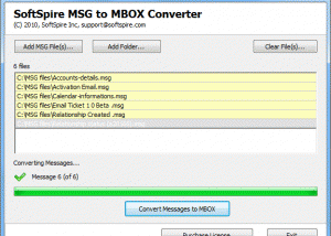 Convert Outlook Messages to MBOX screenshot