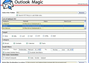 Convert Outlook PST to MS Office 2010 screenshot