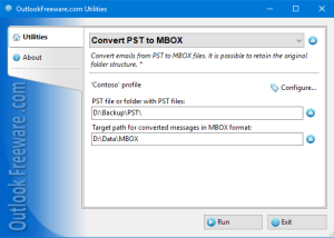 Convert PST to MBOX for Outlook screenshot