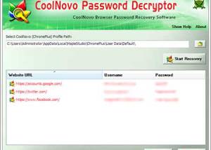 software - CoolNovo Password Decryptor 4.0 screenshot