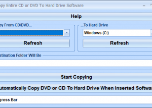 Copy Entire CD or DVD To Hard Drive Software screenshot