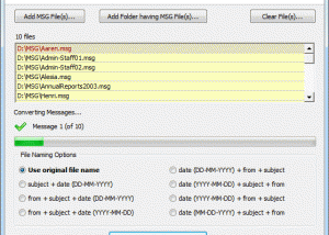 software - Copy MSG File to PDF 6.5 screenshot
