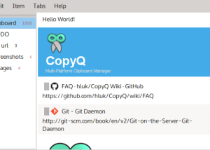 CopyQ Portable screenshot