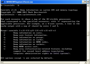 Full Coreinfo screenshot
