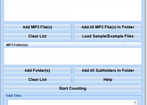 software - Count Time In MP3 Collection Software 7.0 screenshot