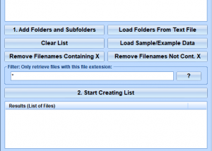 software - Create List Of Files In Directory Software 7.0 screenshot