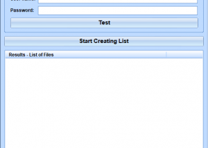 Create List Of Files On FTP Server Software screenshot