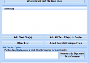 software - Create Multiple Files From Text File List Software 7.0 screenshot