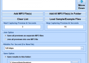 software - Create Preview Of Multiple MP3 Files Software 7.0 screenshot