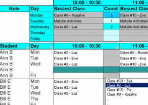 Create Student Class Schedules screenshot