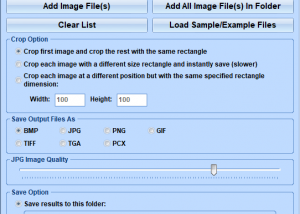 Crop Multiple Images At Once Software screenshot