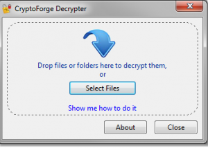 software - CryptoForge Decrypter 5.5.0 screenshot