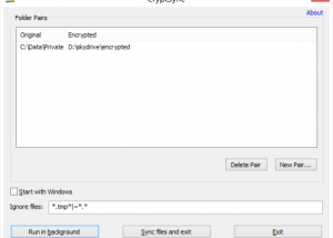 software - CryptSync 1.4.9.499 screenshot