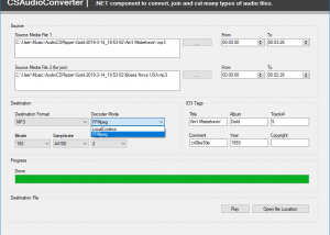 CSAudioConverter screenshot