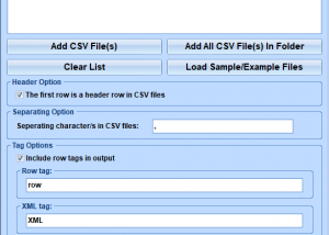 software - CSV To XML Converter Software 7.0 screenshot