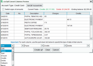 Full CSV2QIF Converter screenshot