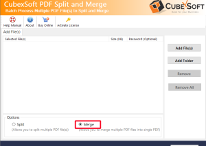 software - CubexSoft PDF Merge Tool 1.0 screenshot