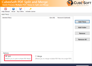 CubexSoft PDF Split Tool screenshot