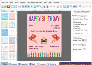 software - Custom Birthday Cards Creator 7.7 screenshot