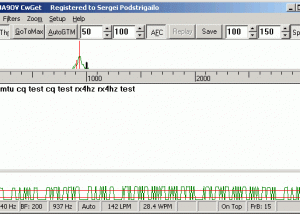 software - CwGet morse decoder 2.36 screenshot