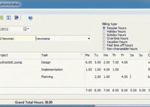software - CyberMatrix Timesheets Client/Server 5.14 screenshot
