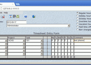 software - CyberMatrix Timesheets Web 5.01 screenshot