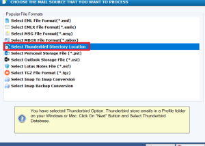 software - DailySoft Thunderbird to EMLX Converter 6.2 screenshot