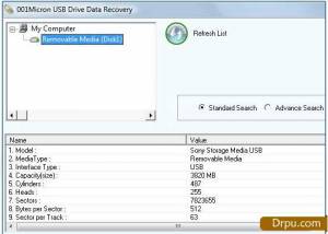 software - Data Restore Software for USB Drive 6.8.4.1 screenshot
