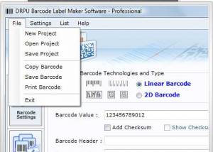 Databar Expanded 2D Barcode screenshot