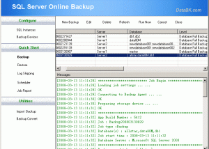 software - DataBK SQL Server Backup 12.18.12 screenshot