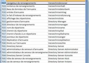 Dataprocessing Dictionary French German screenshot