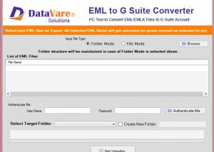 software - Datavare EML to G Suite Converter 1.0 screenshot