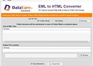 Datavare EML to HTML Converter screenshot
