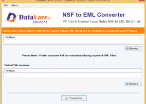 software - Datavare NSF to EML Converter Expert 1.0 screenshot