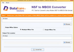 Datavare NSF to MBOX Converter screenshot