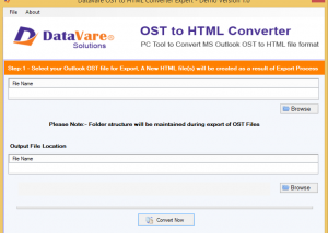 software - DataVare OST to HTML Converter Expert 1.0 screenshot