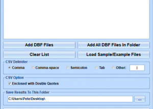 software - DBF To CSV Converter Software 7.0 screenshot