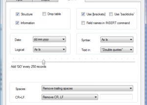 DBF to SQL Converter screenshot