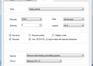 software - DBF to XML Converter 3.30 screenshot