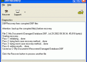 DBFRecovery screenshot