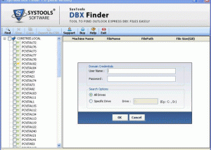 DBX Finder Tool screenshot