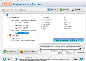 software - DDR Professional Data Recovery Software 7.5.5.6 screenshot