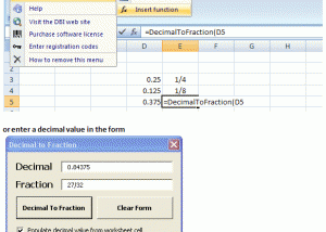 software - Decimal to Fraction 1.3 screenshot