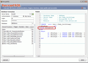 DecryptSQL screenshot