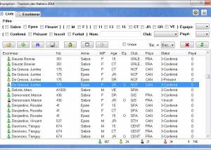 software - Del Escrime Inscrition 1.2 screenshot