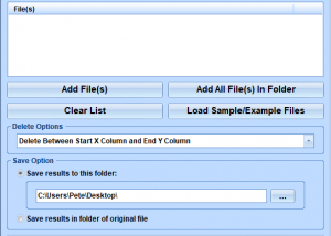 software - Delete Columns In Text, XLS and CSV Files Software 7.0 screenshot